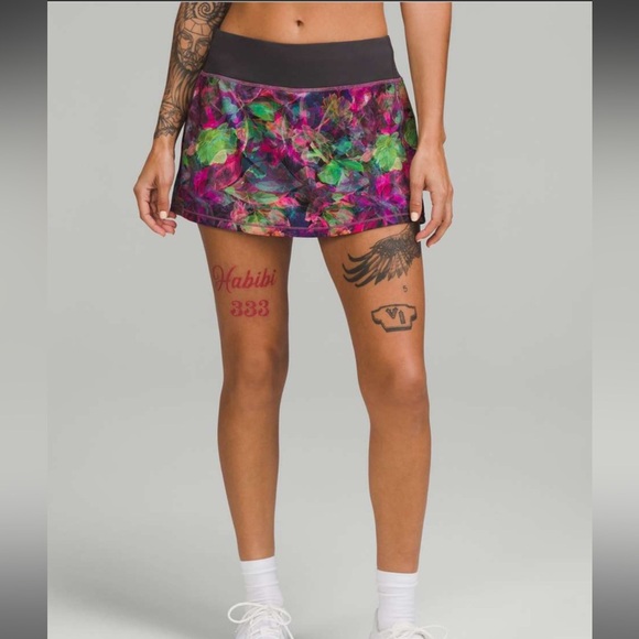 Lululemon Pace Rival Mid-Rise Skirt Vivid Floral Tone Multi - Picture 1 of 10